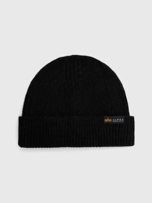 Alpha Industries czapka Dockers Beanie kolor czarny z cienkiej dzianiny 138905.03