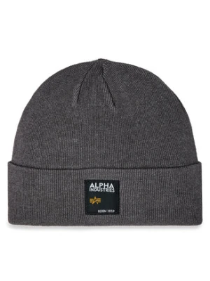 Alpha Industries Czapka Label Beanie 118934 Szary