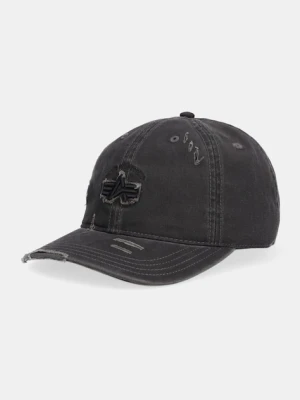 Alpha Industries czapka z daszkiem bawełniana kolor szary 258901.03