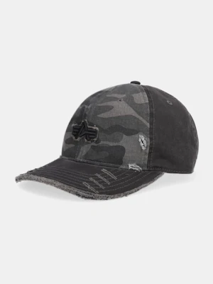 Alpha Industries czapka z daszkiem bawełniana kolor szary 258903.125