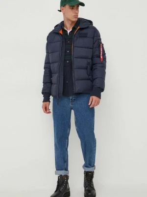 Alpha Industries Hooded Puffer FD kolor granatowy zimowa