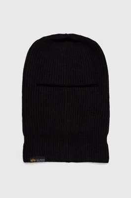 Alpha Industries kominiarka Label Balaclava kolor czarny 138901.03