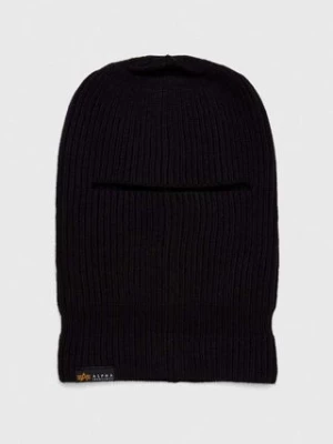 Alpha Industries kominiarka Label Balaclava kolor czarny 138901.03