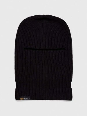 Alpha Industries kominiarka Label Balaclava kolor czarny 138901.03