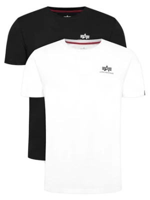 Alpha Industries Komplet t-shirtów 258500 Czarny Regular Fit