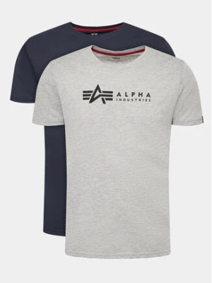 Alpha Industries Komplet t-shirtów Alpha Label 118534 Kolorowy Regular Fit