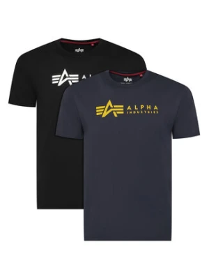 Alpha Industries Komplet t-shirtów Alpha Label 118534 Kolorowy Regular Fit