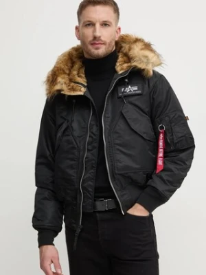 Alpha Industries kurtka 45P Hooded Custom męska kolor czarny zimowa 113145.285