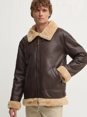 Alpha Industries kurtka B3 FL męska kolor brązowy przejściowa 143106