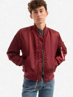 Alpha Industries kurtka bomber ALPHA INDUSTRIES MA-1 VF męski kolor bordowy przejściowa 191118.184-BORDOWY