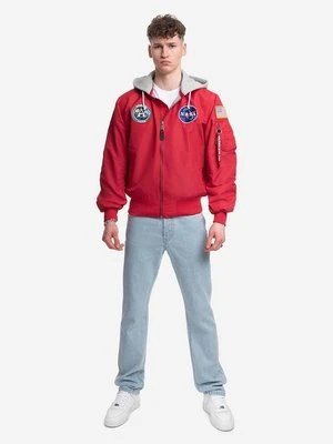 Alpha Industries kurtka bomber Alpha Industries MA-1 Zip Hood Apollo 136106 665 męski kolor czerwony przejściowa 136106.665-CZERWONY