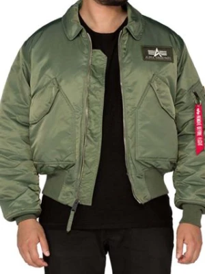 Alpha Industries kurtka bomber CWU 45 kolor zielony przejściowa 100102.01