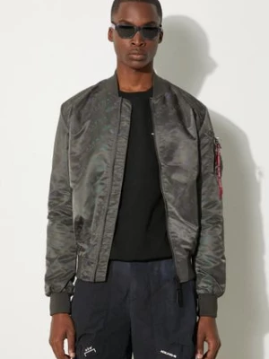 Alpha Industries kurtka bomber dwustronna MA-1 LW AOP Rainbow męska kolor szary przejściowa 106109.136-SZARY