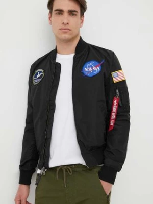 Alpha Industries kurtka bomber dwustronna MA-1 TT NASA REVERSIBLE II męska kolor czarny przejściowa 186101.03-Black