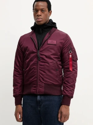 Alpha Industries kurtka bomber kolor bordowy zimowa 183110.608