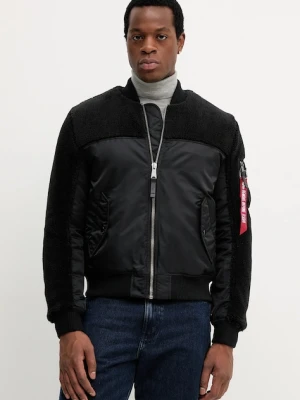 Alpha Industries kurtka bomber kolor czarny przejściowa 258118.03