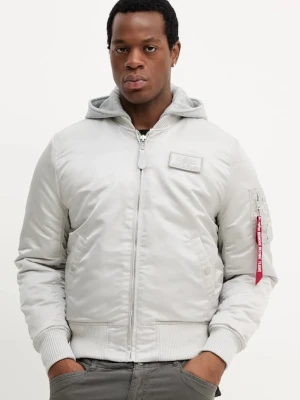 Alpha Industries kurtka bomber kolor szary zimowa 128113.666
