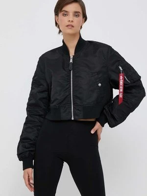 Alpha Industries kurtka bomber MA-1 BOXY WMN damski kolor czarny przejściowa