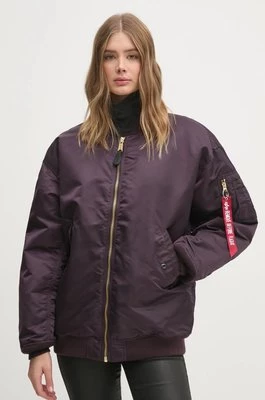 Alpha Industries kurtka bomber MA-1 CORE WMN damski kolor fioletowy zimowa oversize