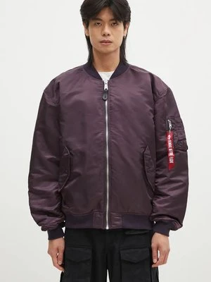 Alpha Industries kurtka bomber MA-1 CS męski kolor fioletowy przejściowa oversize 136136