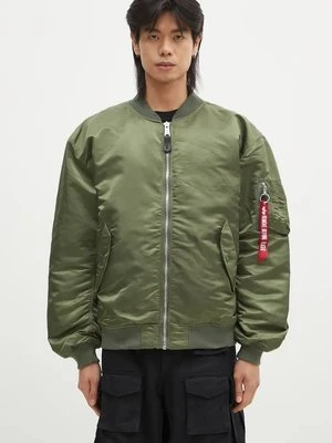 Alpha Industries kurtka bomber MA-1 CS męski kolor zielony przejściowa oversize 136136