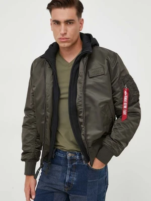 Alpha Industries kurtka bomber MA-1 D-Tec Hood Bomber zielony