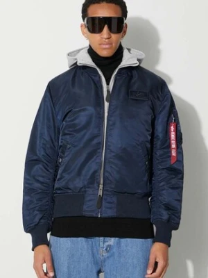 Alpha Industries kurtka bomber MA-1 D-Tec męski kolor granatowy zimowa 183110.07