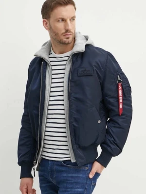 Alpha Industries kurtka bomber MA-1 D-Tec męski kolor niebieski zimowa 183110.07