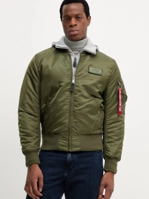 Alpha Industries kurtka bomber MA-1 D-Tec męski kolor zielony przejściowa 183110.257