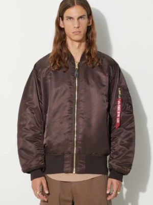 Alpha Industries kurtka bomber MA-1 męska kolor brązowy przejściowa 100101.696