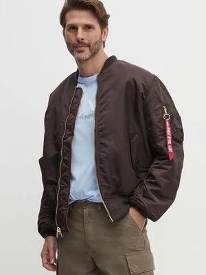 Alpha Industries kurtka bomber MA-1 męska kolor brązowy przejściowa 100101.696