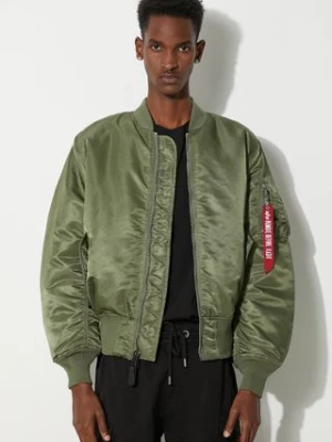 Alpha Industries kurtka bomber MA-1 męska kolor zielony przejściowa 100101.01