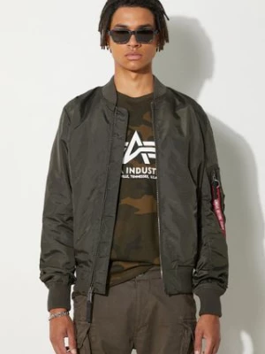 Alpha Industries kurtka bomber MA-1 TT męski kolor zielony przejściowa 191103.04-ZIELONY