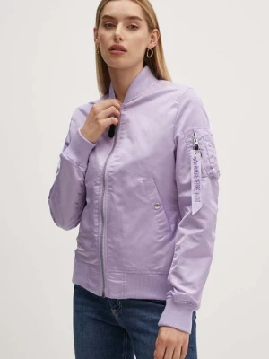 Alpha Industries kurtka bomber MA-1 VF LW damski kolor fioletowy przejściowa