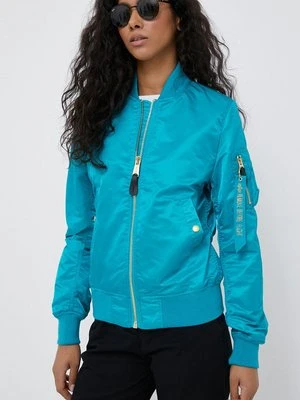 Alpha Industries kurtka bomber MA-1 VF LW WMN damski kolor turkusowy przejściowa