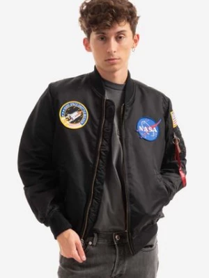 Alpha Industries kurtka bomber MA-1 VF NASA męski kolor czarny przejściowa 166107.03