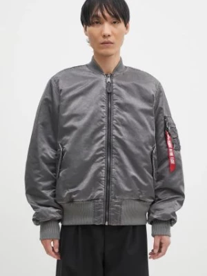 Alpha Industries kurtka bomber MA-1 Vintage męski kolor szary przejściowa oversize 148127