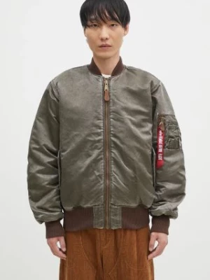 Alpha Industries kurtka bomber MA-1 Vintage męski kolor zielony przejściowa oversize 148127
