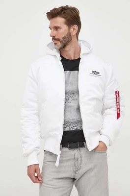 Alpha Industries kurtka bomber MA-1 ZH Back Print męski kolor biały zimowa