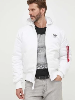 Alpha Industries kurtka bomber MA-1 ZH Back Print męski kolor biały zimowa