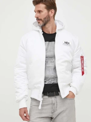 Alpha Industries kurtka bomber MA-1 ZH Back Print męski kolor biały zimowa
