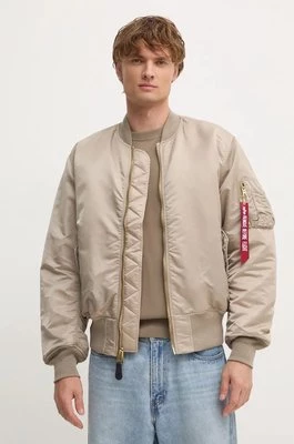 Alpha Industries kurtka bomber męski kolor beżowy zimowa