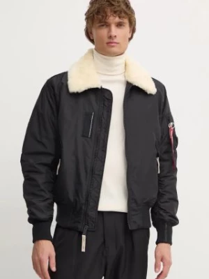 Alpha Industries kurtka bomber męski kolor czarny zimowa