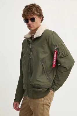 Alpha Industries kurtka bomber męski kolor zielony zimowa 148128