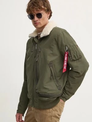 Alpha Industries kurtka bomber męski kolor zielony zimowa 148128