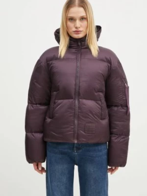 Alpha Industries kurtka damska kolor fioletowy zimowa 148006