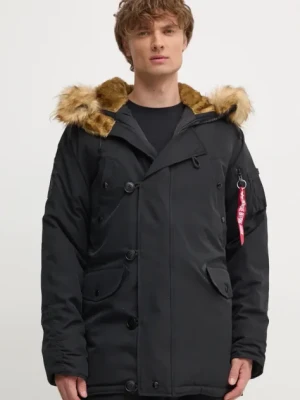 Alpha Industries kurtka Explorer męska kolor czarny zimowa 193128.03