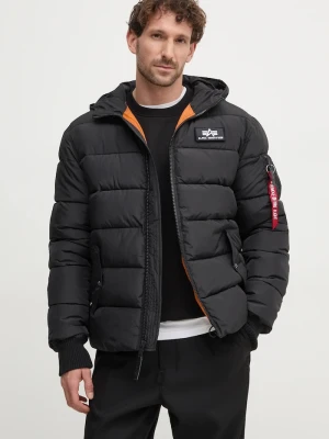 Alpha Industries kurtka zimowa męska Hooded Puffer Alpha Faux Down czarny