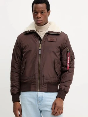 Alpha Industries kurtka kolor brązowy zimowa 198122.696