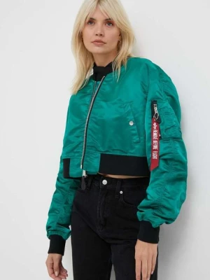 Alpha Industries kurtka MA-1 BOXY WMN damska kolor zielony przejściowa